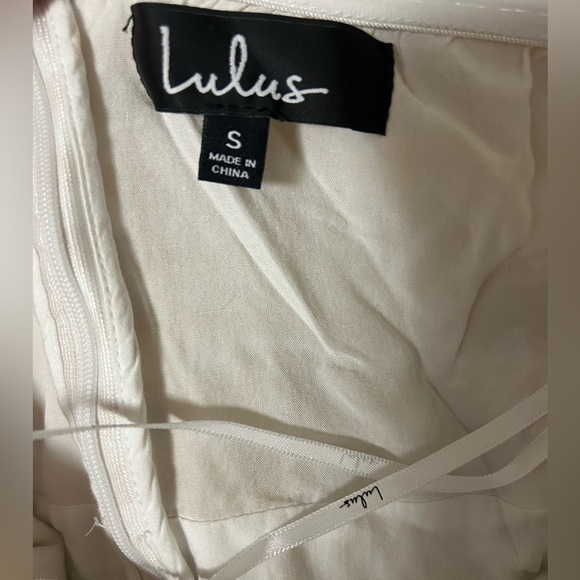 Lulu’s Yellow & White Strapless Gingham Jumpsuit Size Small - Picture 6 of 6